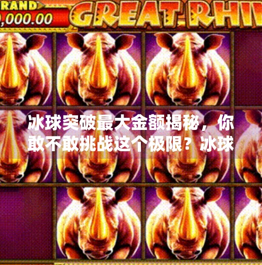 冰球突破最大金额揭秘,你敢不敢挑战这个极限?冰球突破最大金额
