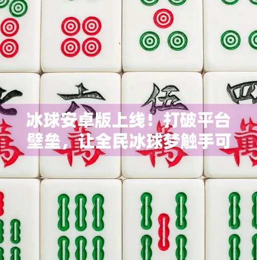 冰球安卓版上线!打破平台壁垒,让全民冰球梦触手可及!突破冰球安卓版