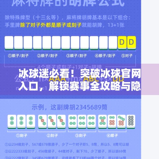 冰球迷必看!突破冰球官网入口,解锁赛事全攻略与隐藏福利!突破冰球官网入口